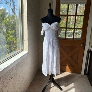 ASOS White Off-Shoulder Maxi Dress